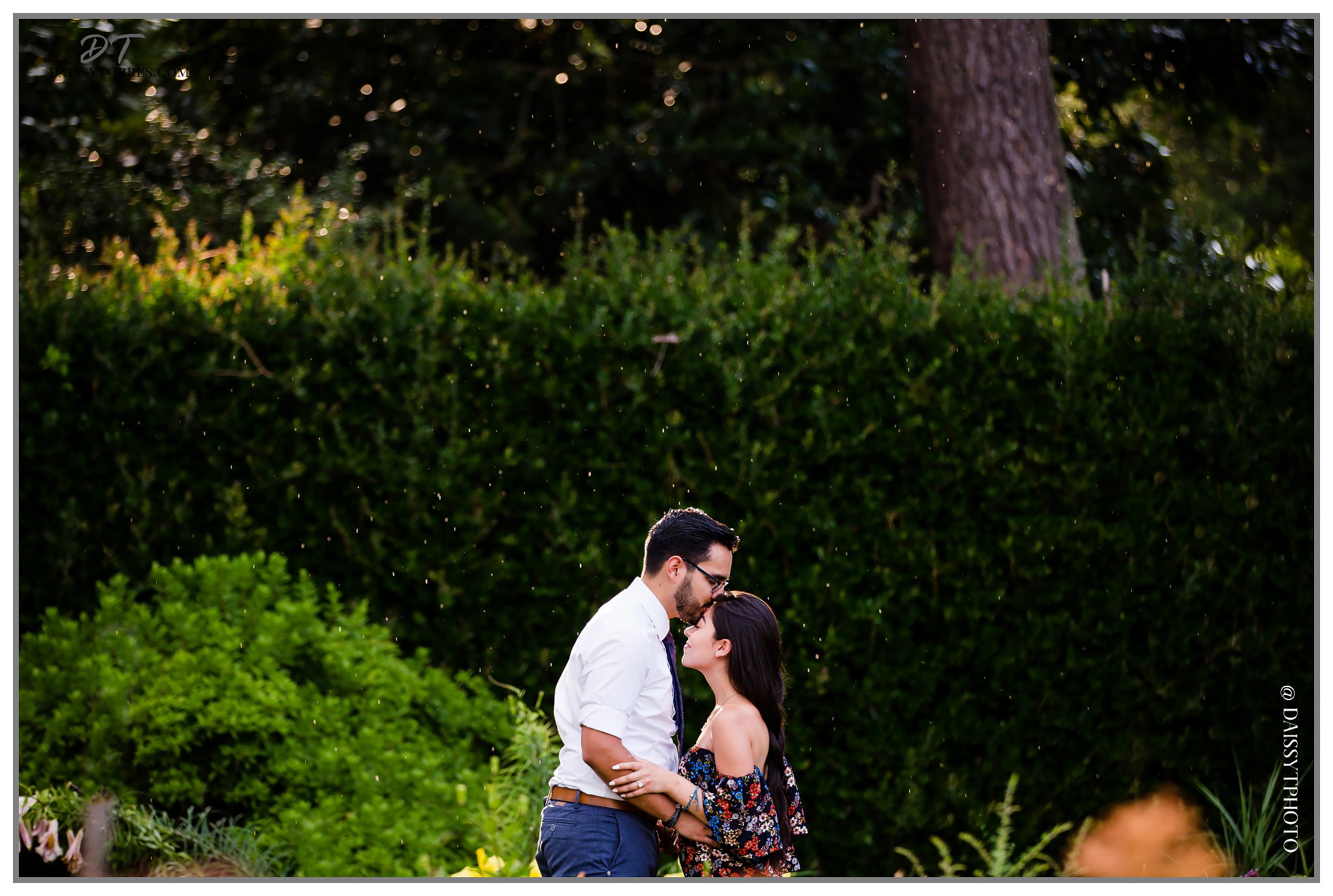 Norfolk Botanical Garden Surprise Proposal Rain